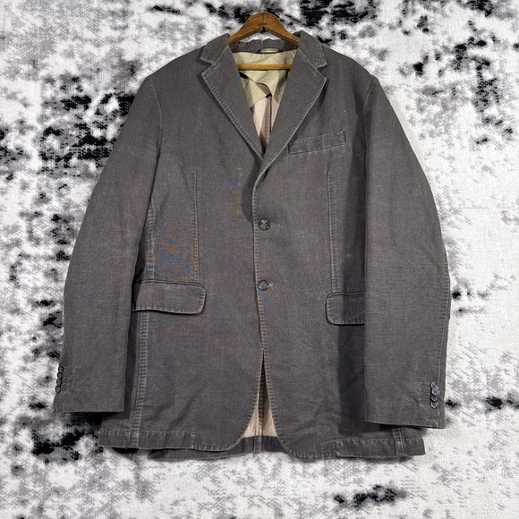 Banana Republic Blazer Mens Size 42R Linen Blend Two Button Preppy Office Career